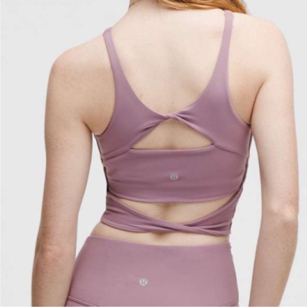 Lululemon Align Twist-Back Tank Top Light Support C/D Lavender Lux Size 14